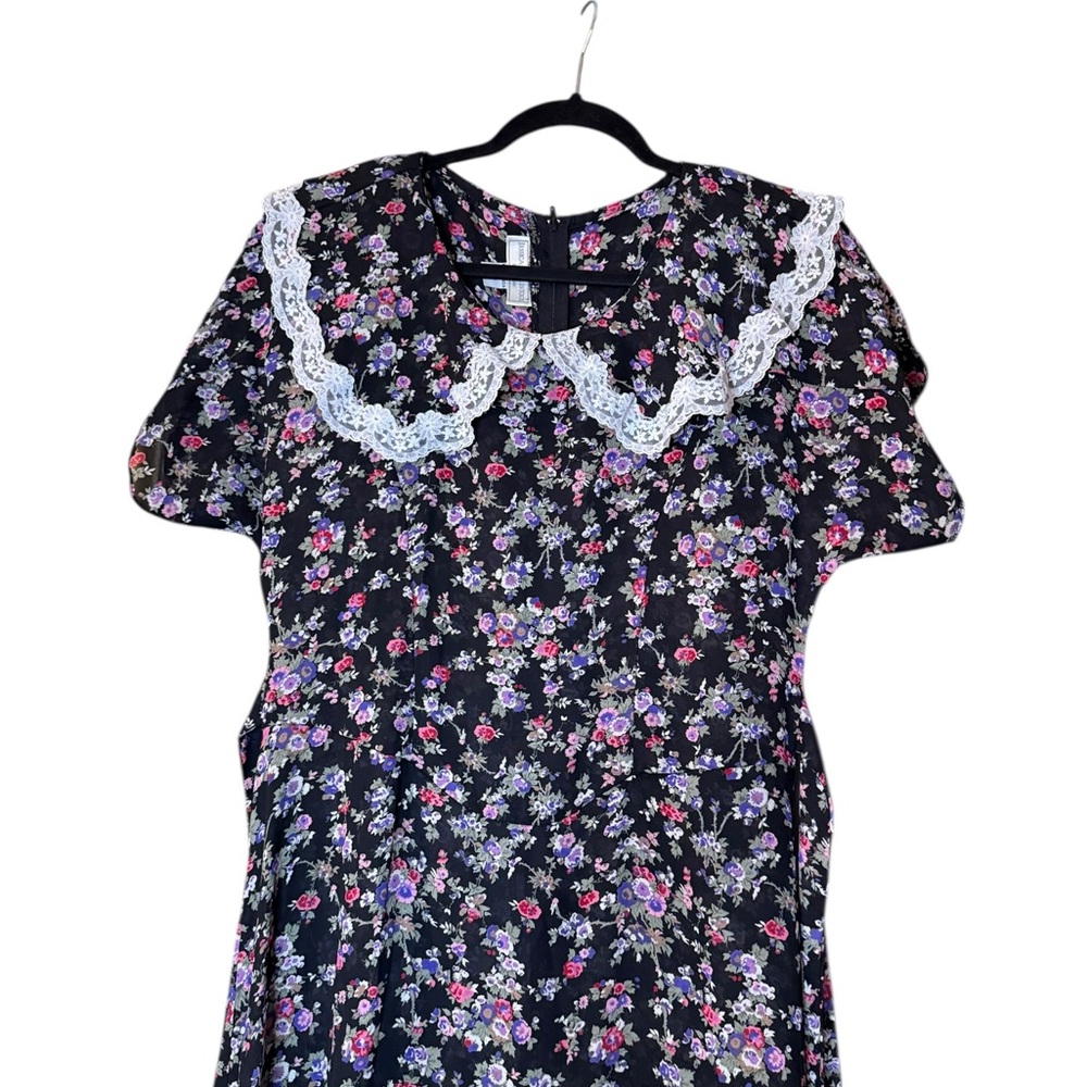 Vintage Jessica McClintock Gunne Sax Floral Cottagecore Dress - Picture 3 of 13